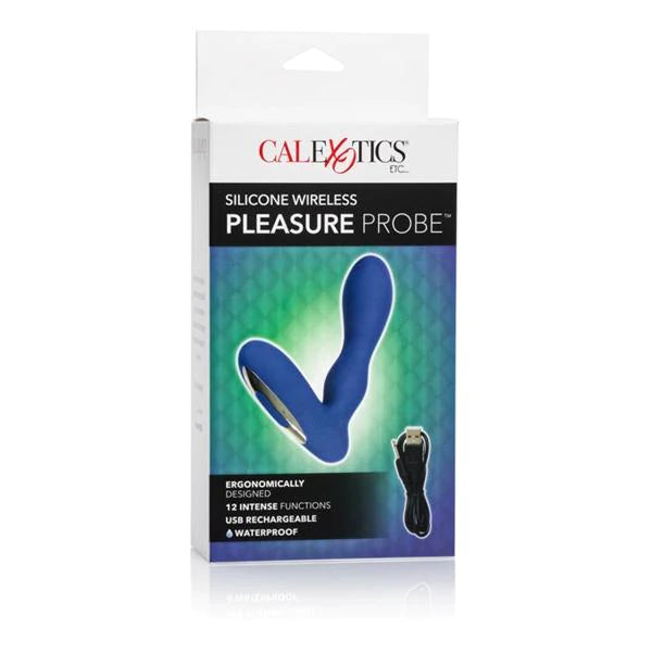 Silicone Wireless Pleasure Probe Blue Prostate Massager